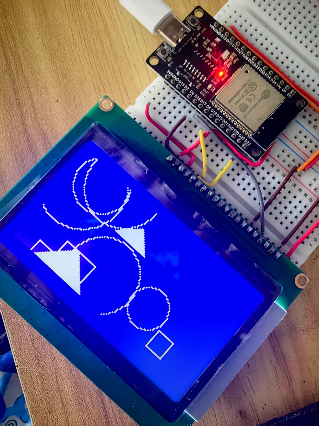 【花雕学编程】Arduino动手做（199）---随机绘制10个图形图3