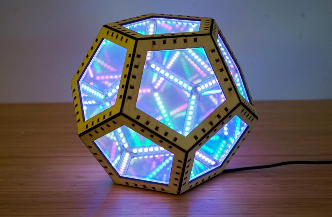 【Arduino动手做】激光切割无限十二面立方体LED闪亮球图1