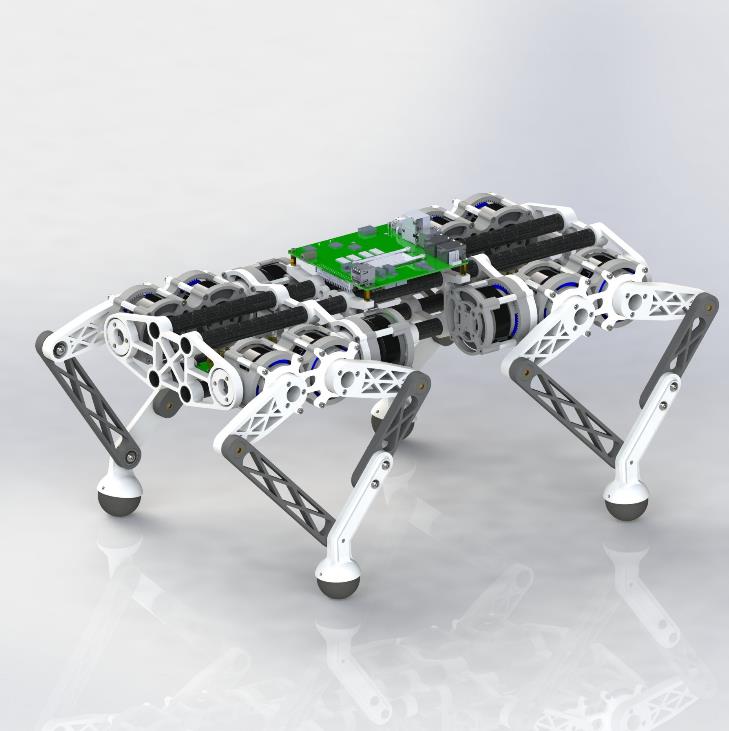 【Arduino 动手做】基于五连杆机构的12 自由度腿式机器人图1