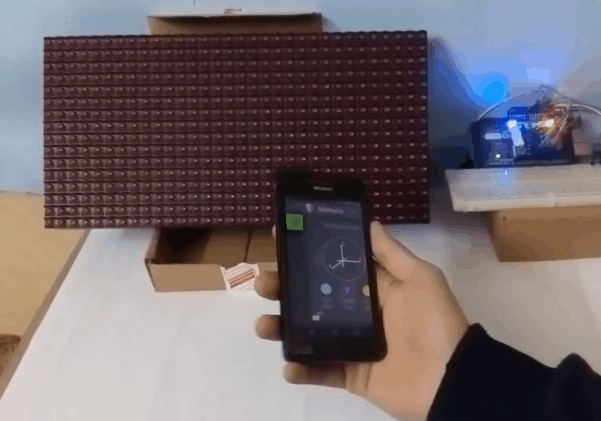 【Arduino 动手做】随手势移动的 P10 LED 矩阵波浪图1