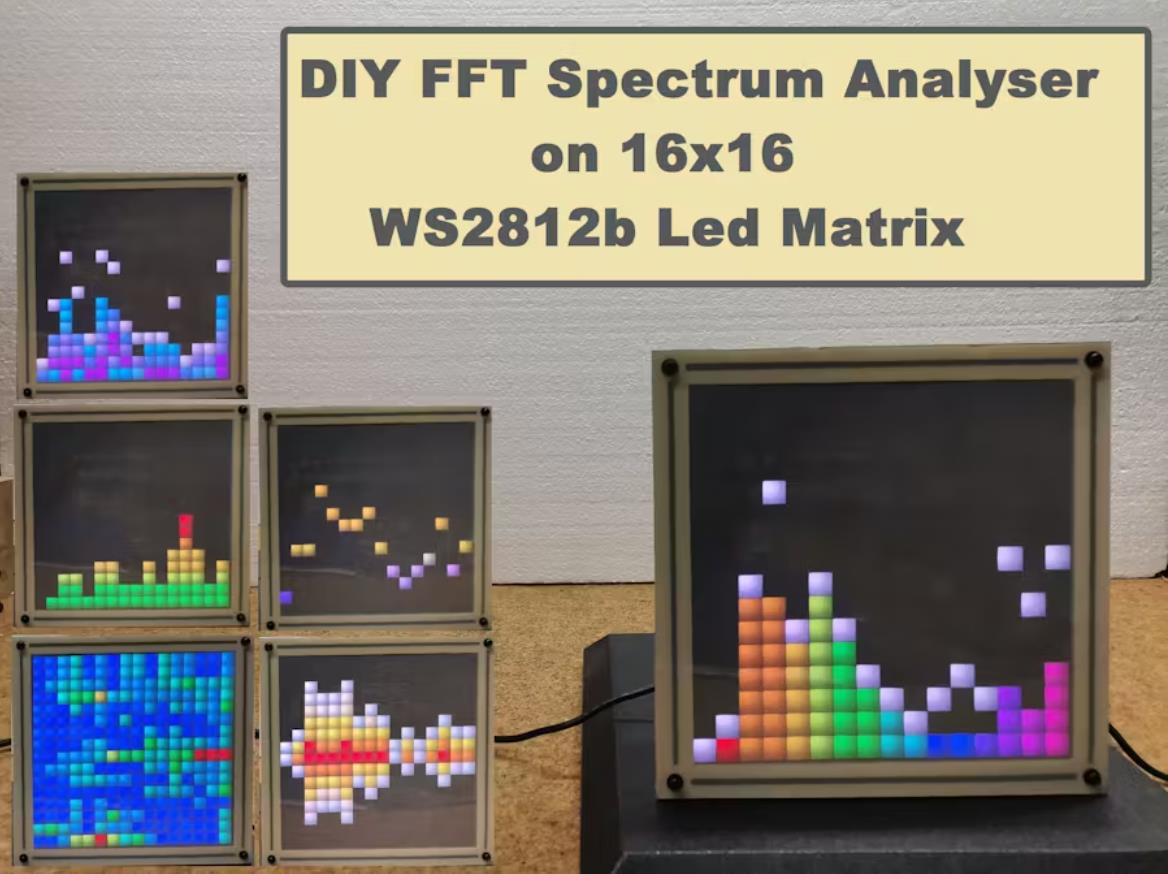 【Arduino 动手做】16x16 LED 矩阵上 DIY FFT 频谱分析仪图2