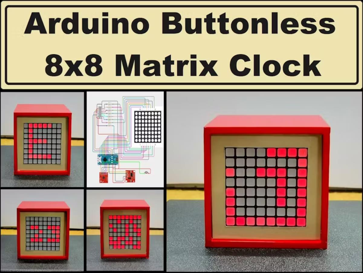 【Arduino 动手做】带 ADXL335的无按钮 LED 矩阵时钟图1