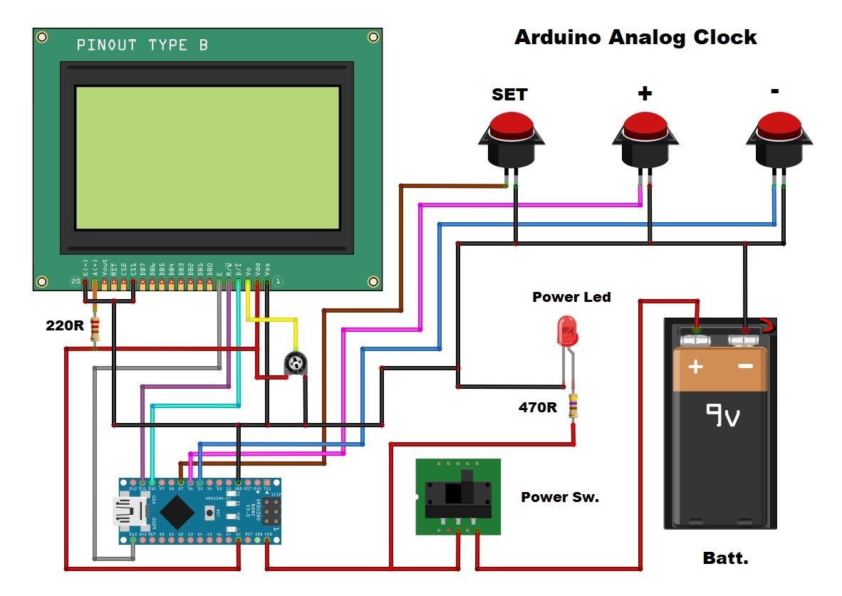【Arduino 动手做】DIY Arduino模拟时钟图2