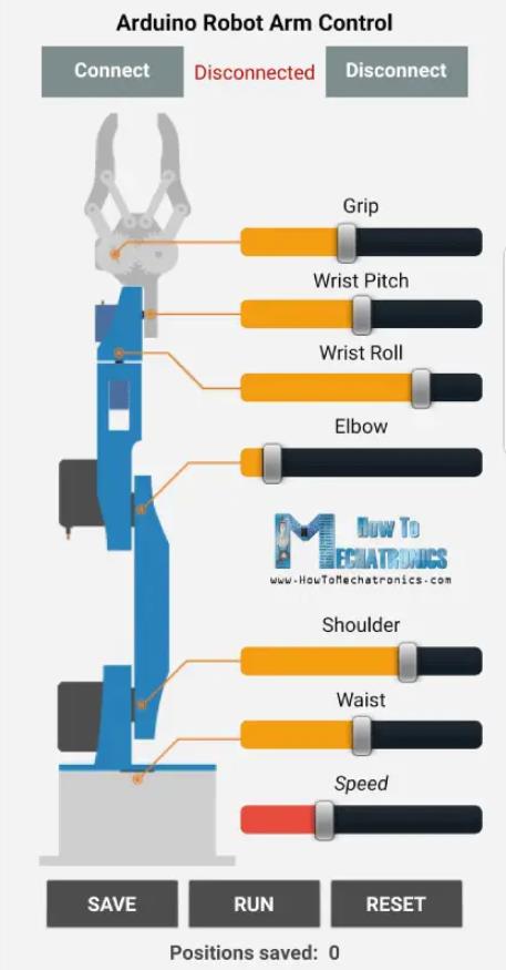 【Arduino 动手做】DIY Arduino 机器人手臂，带智能手机控制图5