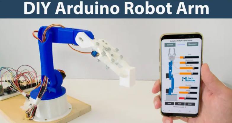 【Arduino 动手做】DIY Arduino 机器人手臂，带智能手机控制图2