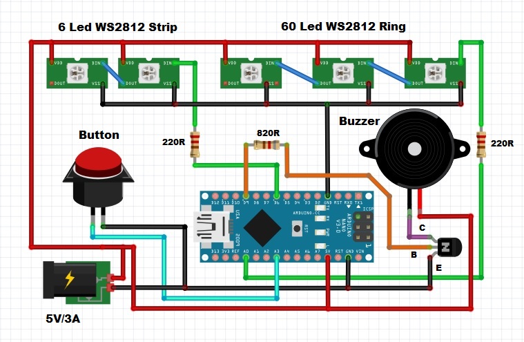 【Arduino 动手做】 基于街机游戏《Cyclone》的LED环图5
