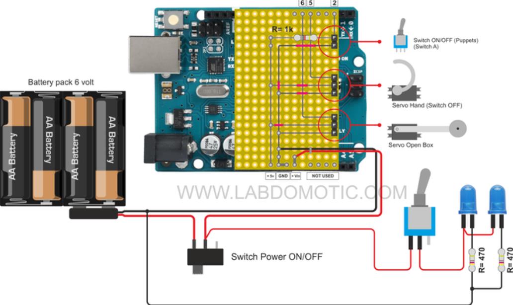 【Arduino 动手做】使用 Arduino UNO 创建一个无用的熊盒子图5