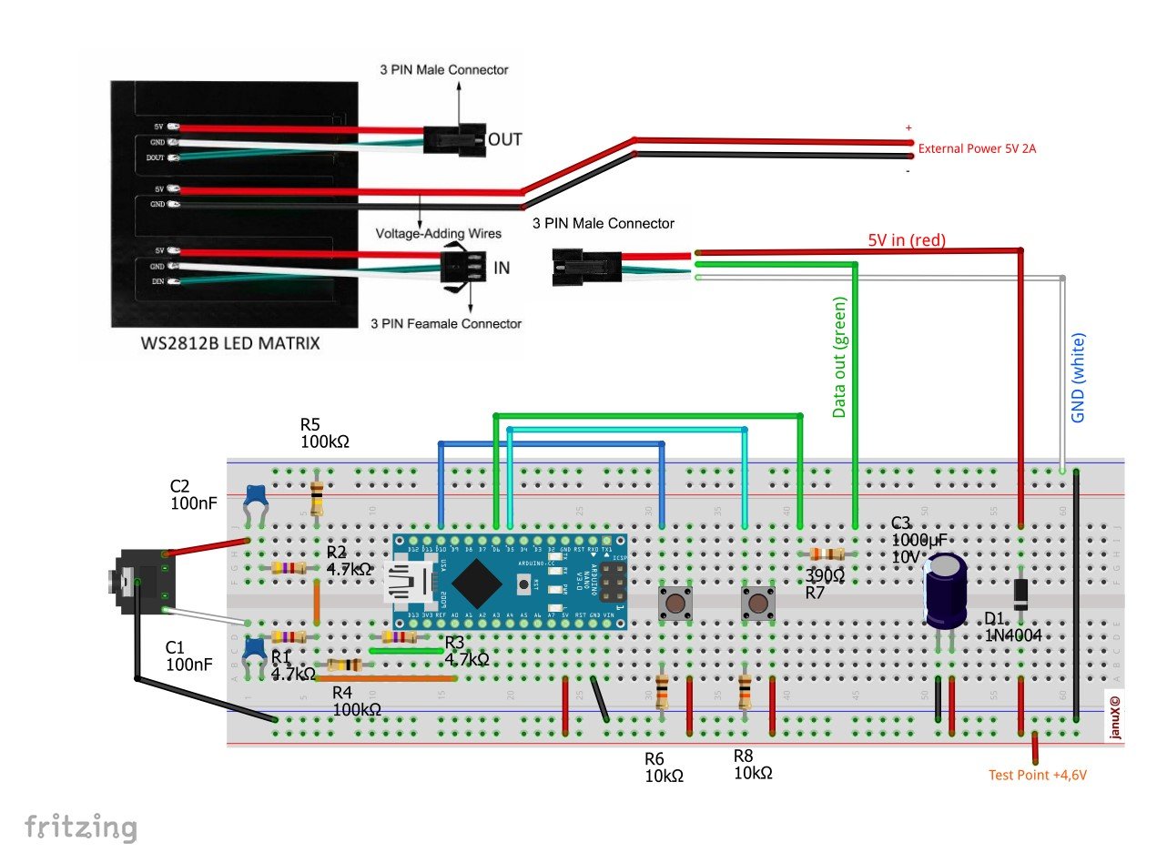 【Arduino 动手做】比FFT快4倍的FHT音频频谱可视化工具图3