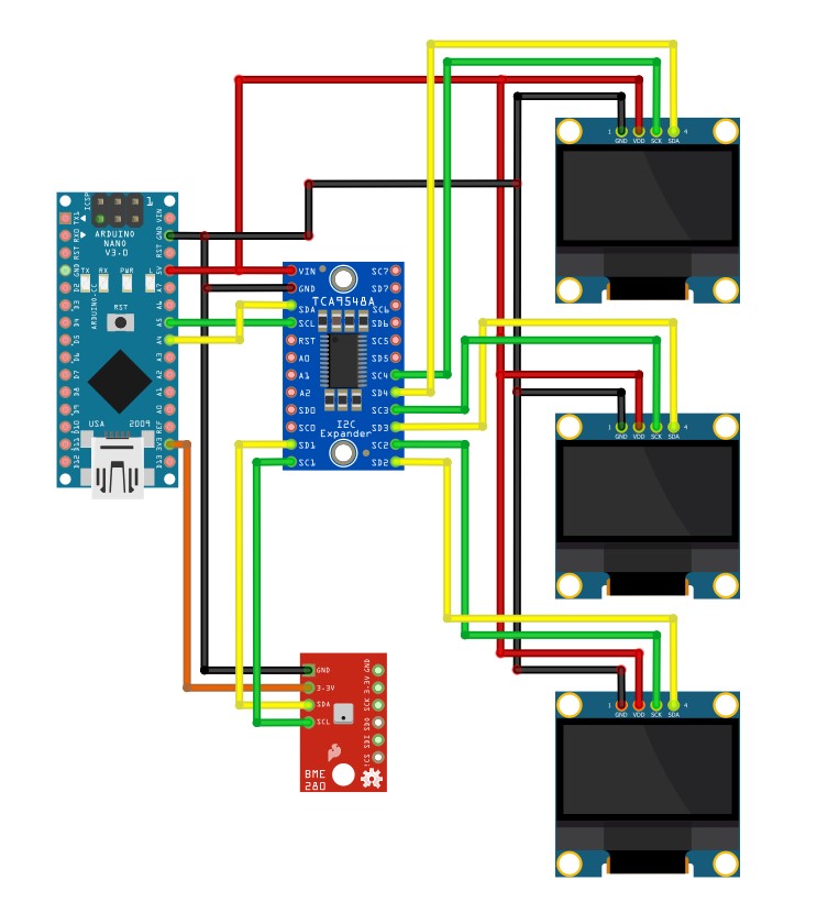 【Arduino 动手做】带三个 Oled 显示屏的 Arduino 气象站图9