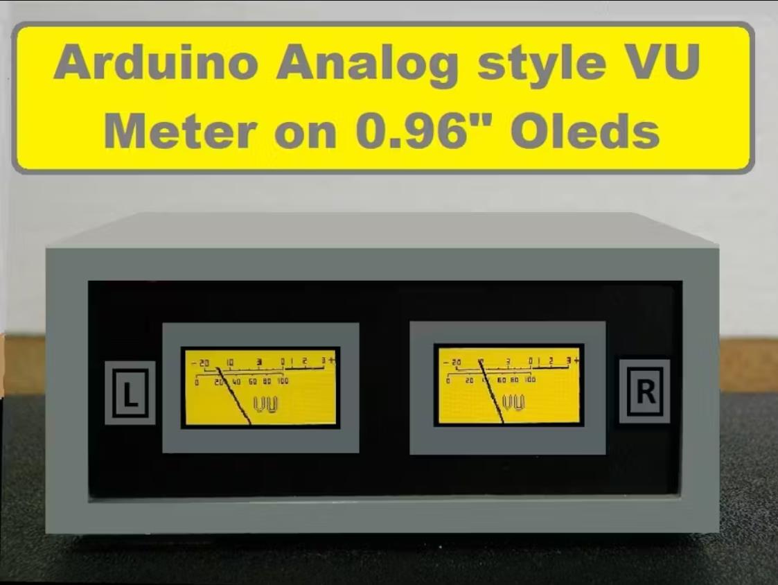 【Arduino 动手做】I2C OLED 上的 DIY 模拟式立体声 VU 表图2