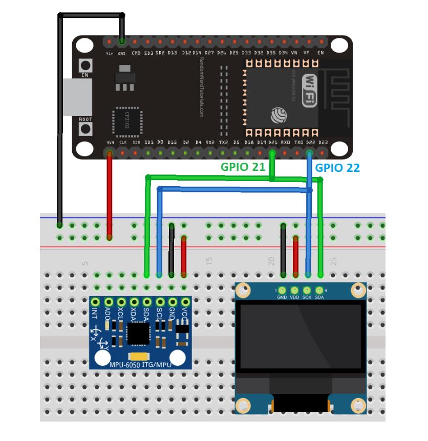 【Arduino 动手做】SEP32获取MPU-6050陀螺加速度和温度数值图2