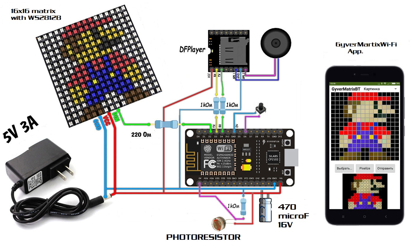 【Arduino 动手做】如何用智能手机控制 16x16 WS2812 Led 矩阵图6