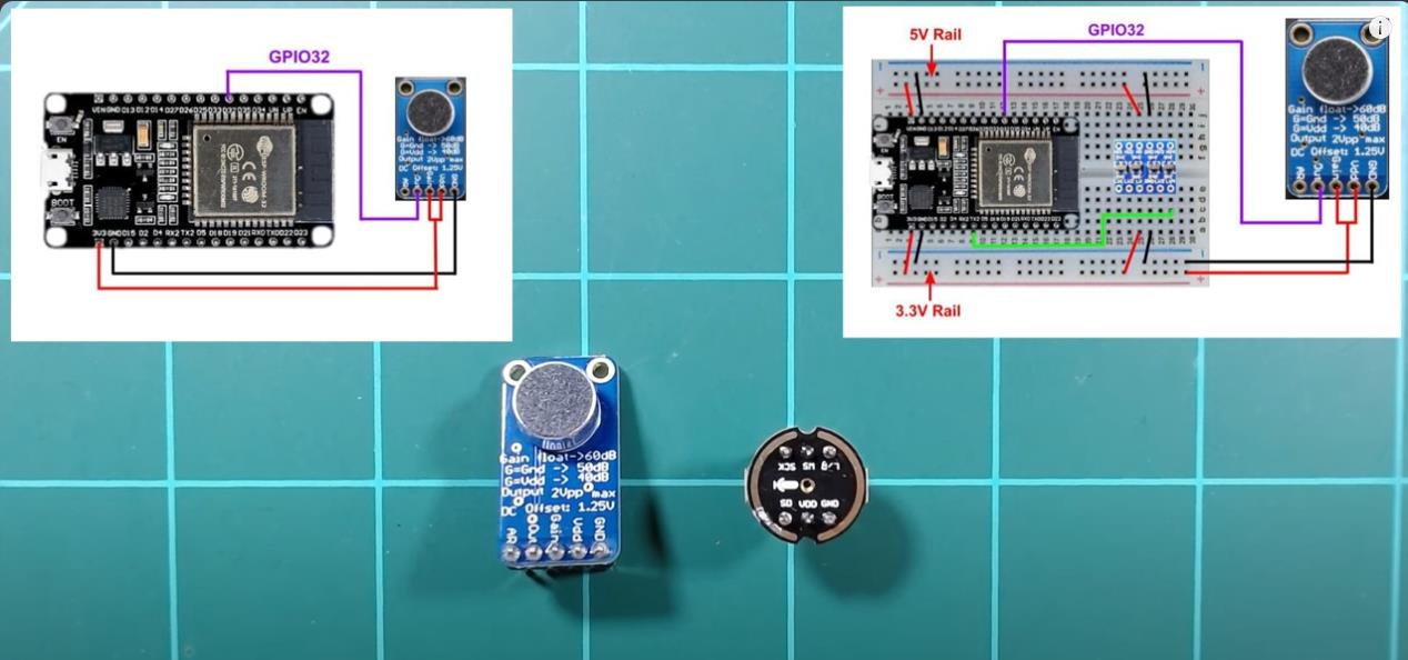 【Arduino 动手做】WLED：模拟麦克风与数字麦克风的比较图2