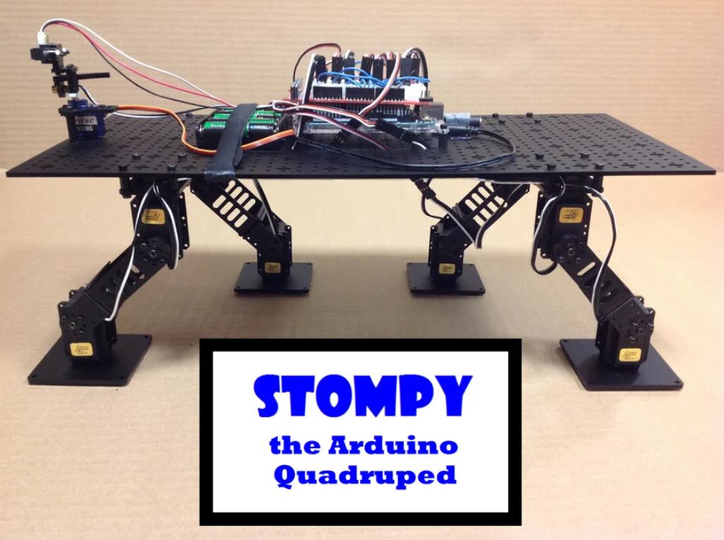 【Arduino 动手做】跺脚式哺乳动物型的四足机器人图1