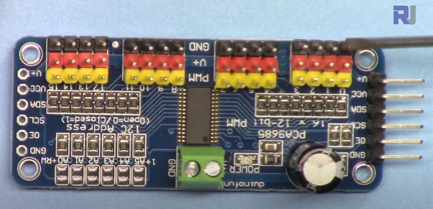 【Arduino 动手做】使用PCA9685模块控制16台伺服电机图3