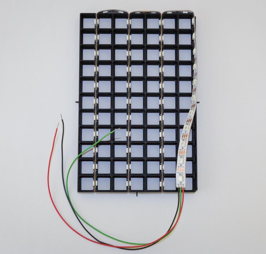 【Arduino 动手做】 LGCv2：使用 LED 灯条的 7x11 LED 矩阵时钟图1