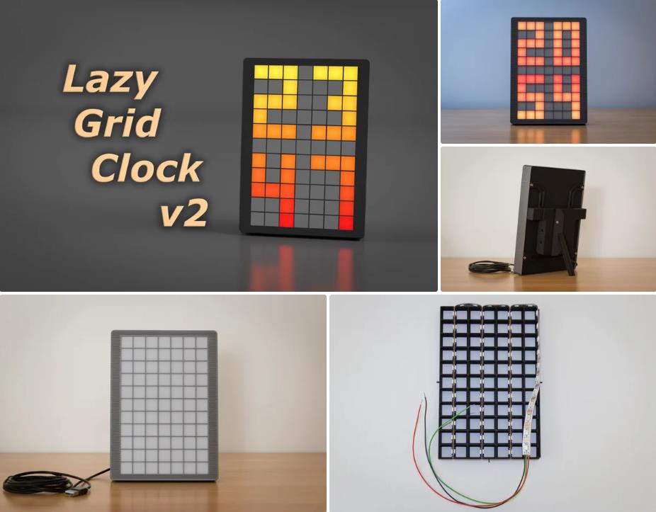 【Arduino 动手做】 LGCv2：使用 LED 灯条的 7x11 LED 矩阵时钟图2