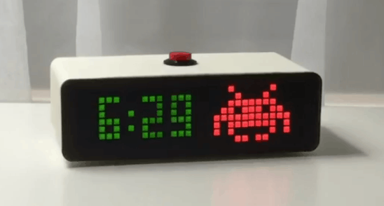【Arduino 动手做】Space Invaders：太空侵略者动画时钟图2