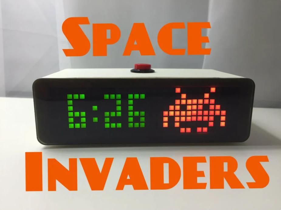 【Arduino 动手做】Space Invaders：太空侵略者动画时钟图1
