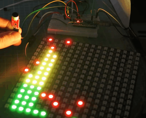 【Arduino 动手做】矩阵 16X16 图形音频频谱分析仪图1