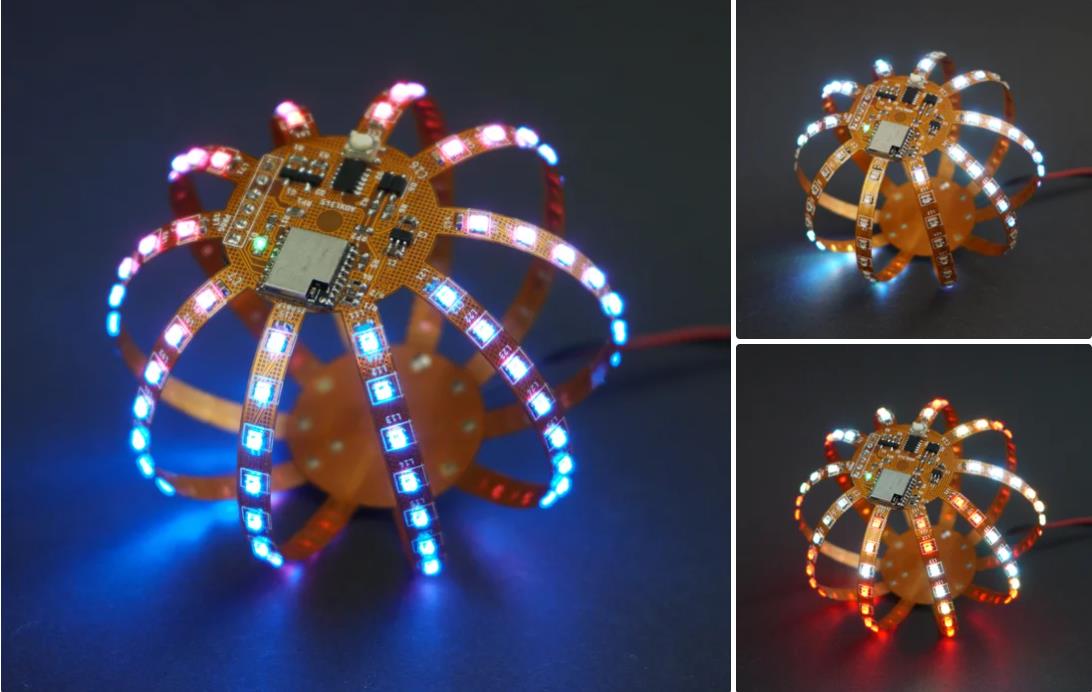 【Arduino 动手做】FLEXBALL - 带 WiFi 的百像素柔性 PCB 球图6