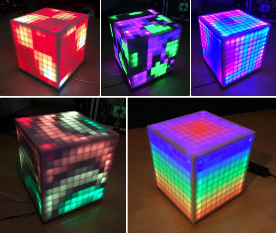 【Arduino 动手做】100颗WS2812 LED 构建了一个 10x10 LED 魔方图2