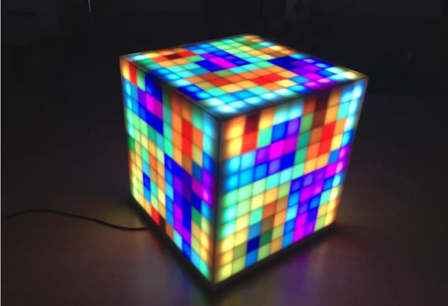 【Arduino 动手做】100颗WS2812 LED 构建了一个 10x10 LED 魔方图2