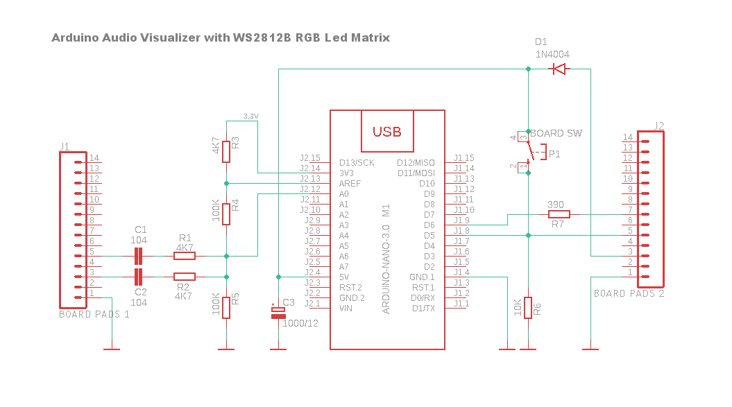 【Arduino 动手做】RGB 32 频段音频频谱可视化器图3