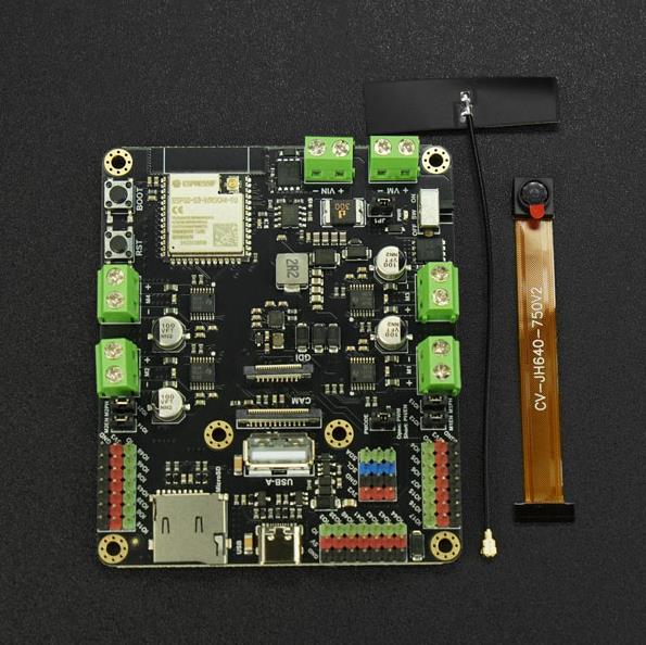 【花雕动手做】远程控制四路电机Romeo ESP32-S3开发控制板图1