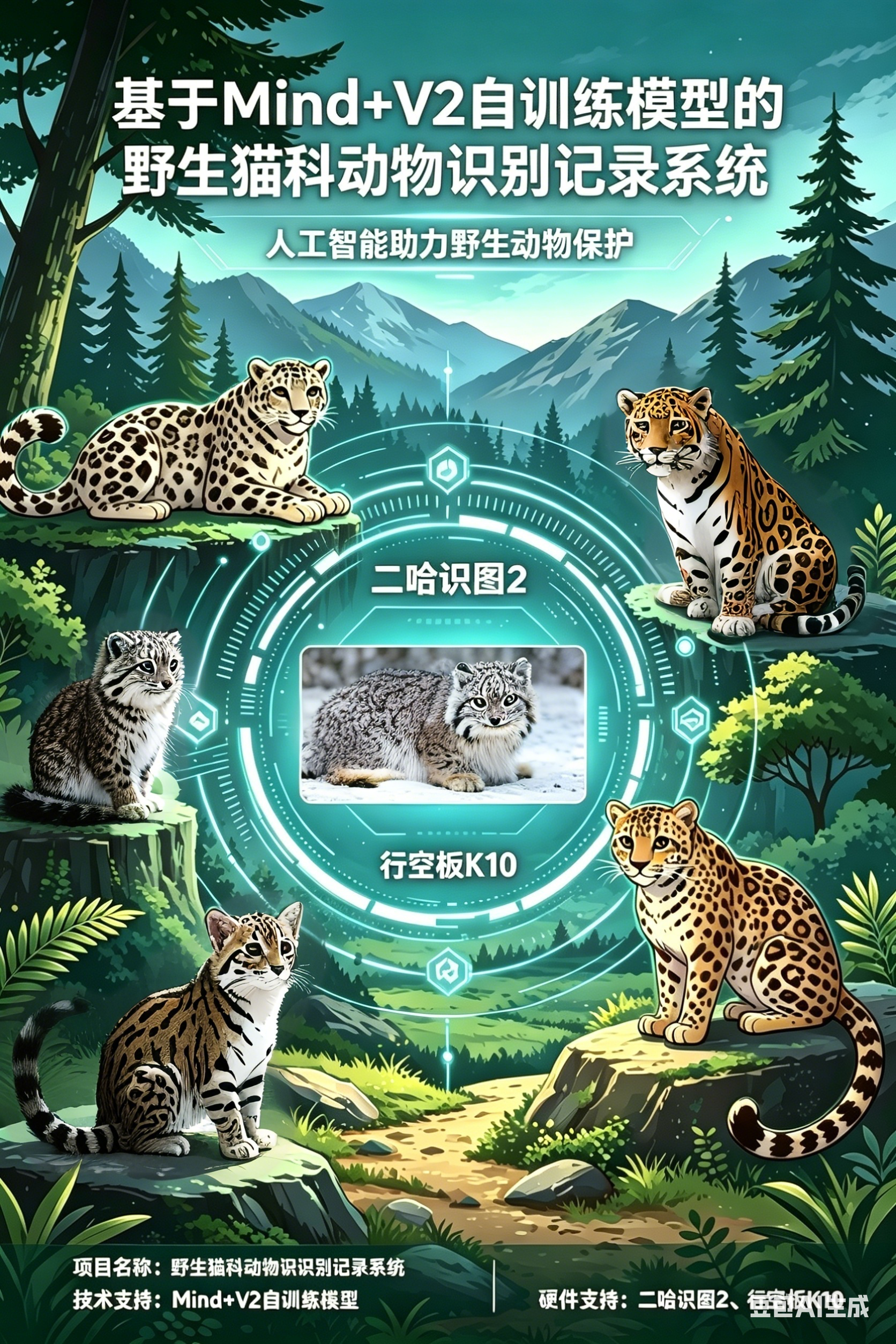 基于Mind+V2自训练模型的野生猫科动物识别记录系统图1