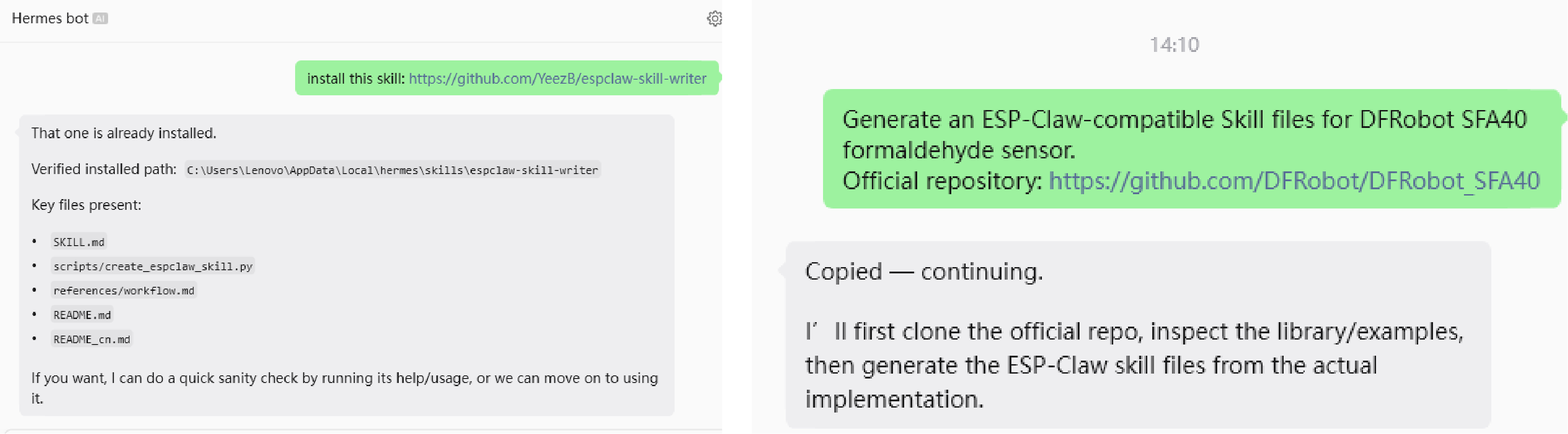 [行空板K10+ESP-Claw]让你的AI Agent学会使用DFRobot任意传感器图24