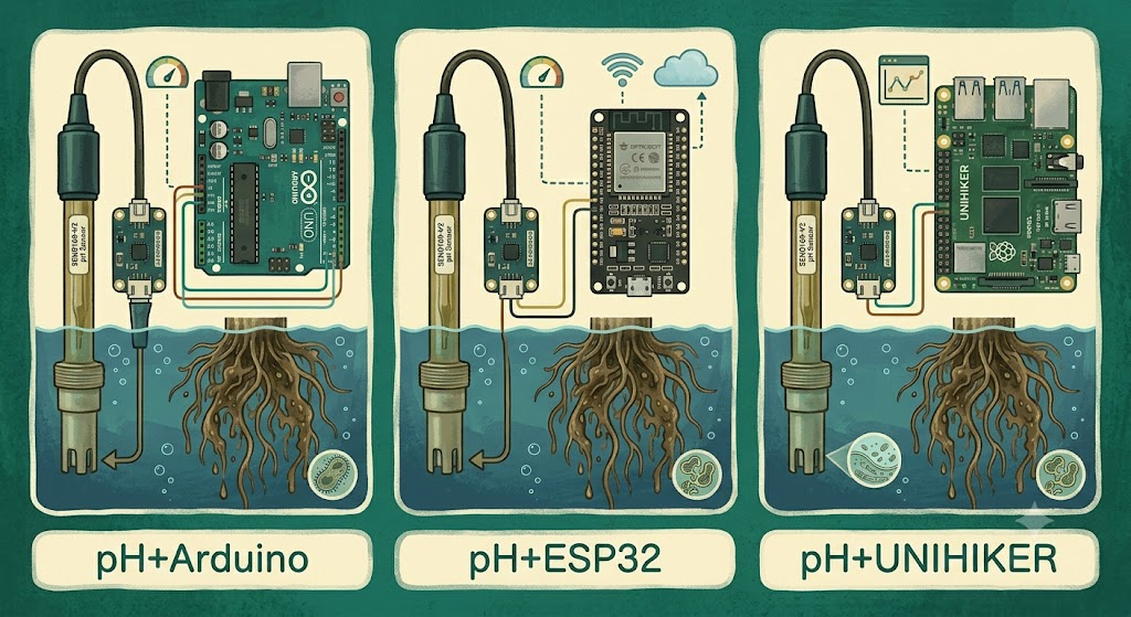 水培pH自动监测怎么做？传感器选型Arduino / ESP32 / UNIHIKE...封面3