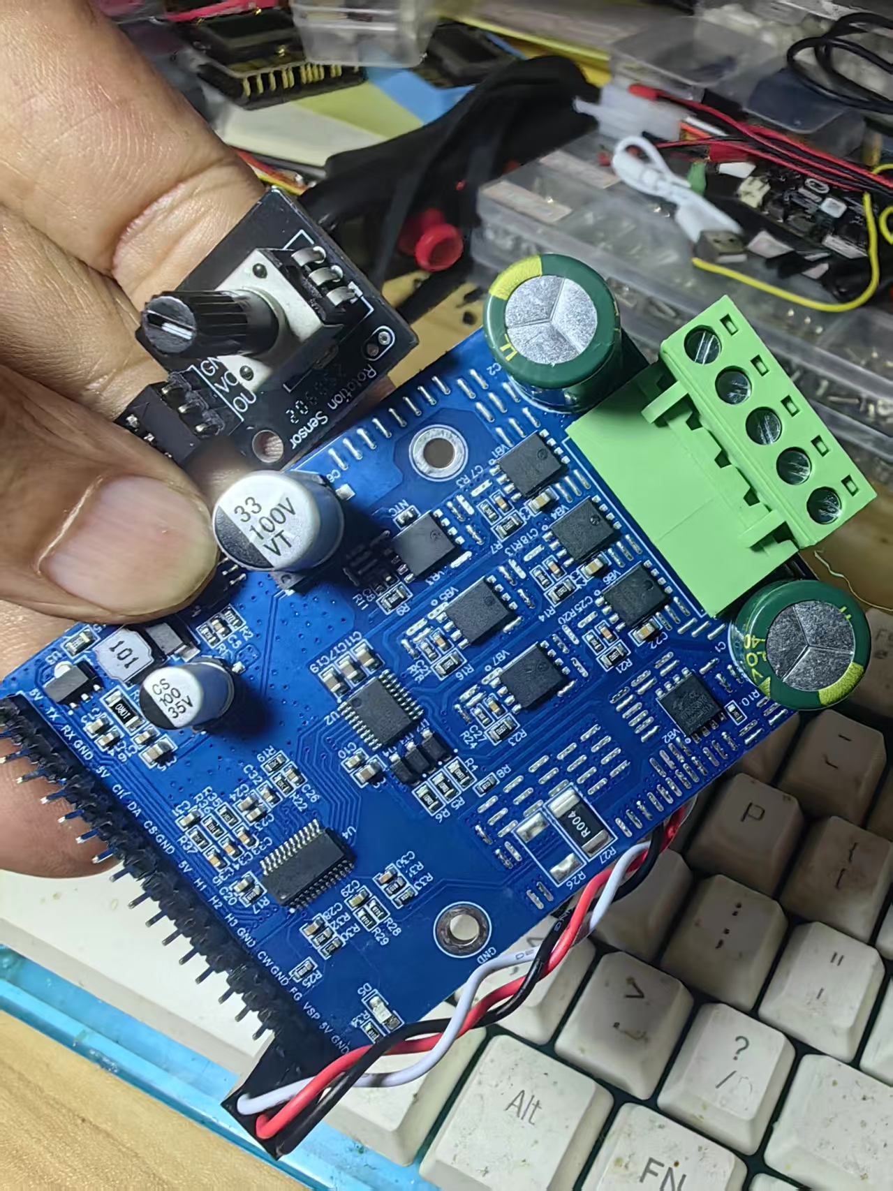 【花雕动手做】无刷有霍尔 FOC 开发板 1600W 驱动控制器图1