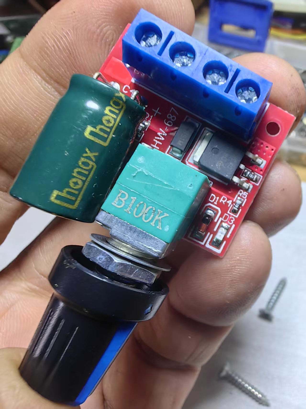 【花雕动手做】PWM 直流电机 90W 调速器 5-35V 开关功能板图1