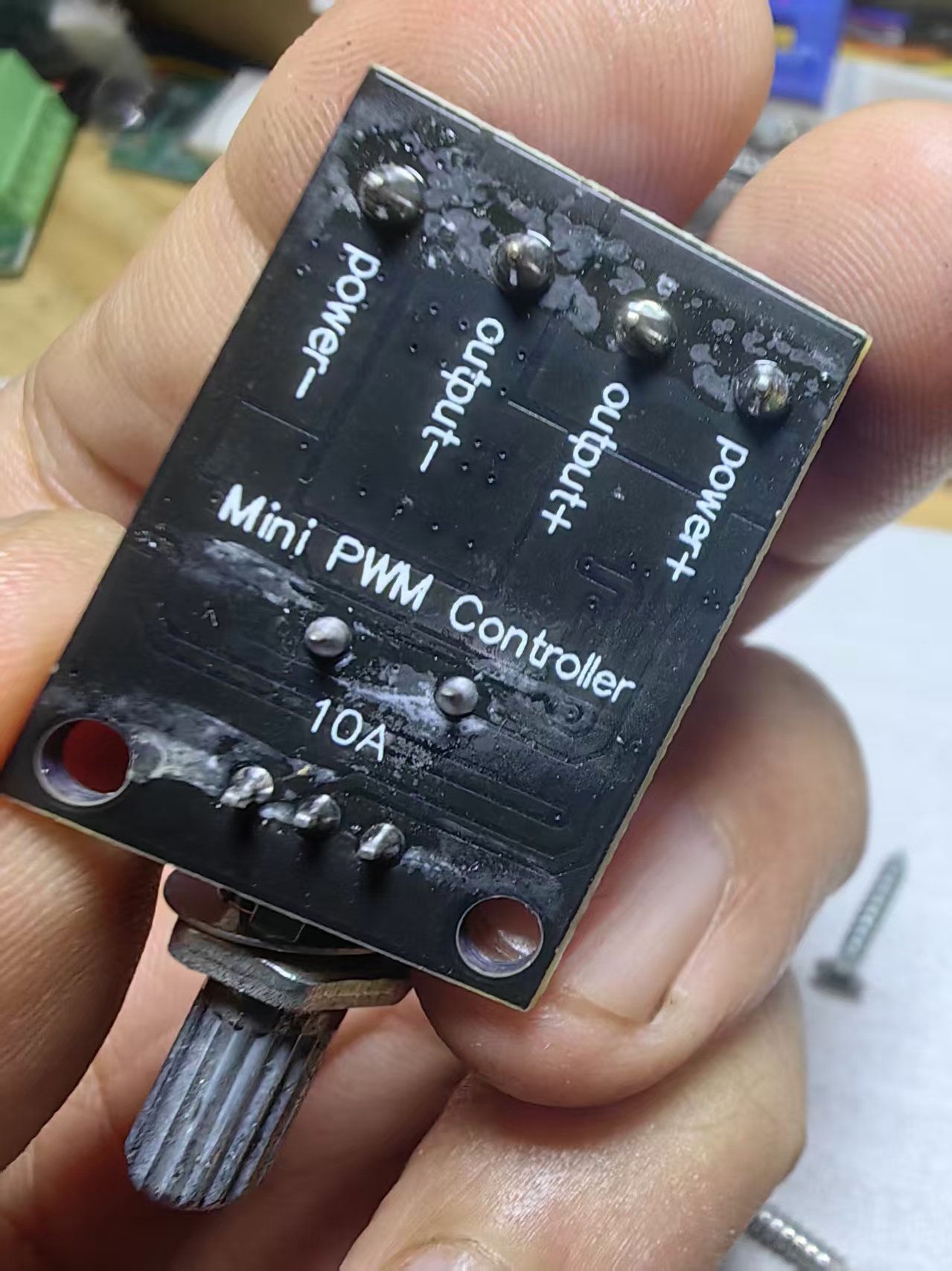 【花雕动手做】PWM 直流电机 5V-16V 调速器10A开关功能模块图2