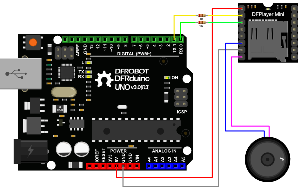 DFplayer无法用Arduino nano R3进行控制