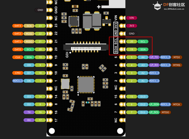 FireBeetle 2 ESP32 C6-I2C 驱动GY-30 光强度传感器 | DF创客社区_image_3.webp