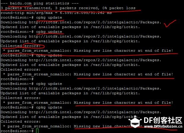 OPKG更新错误：Missing new line character at end of file! | DF创客社区_image_3.webp
